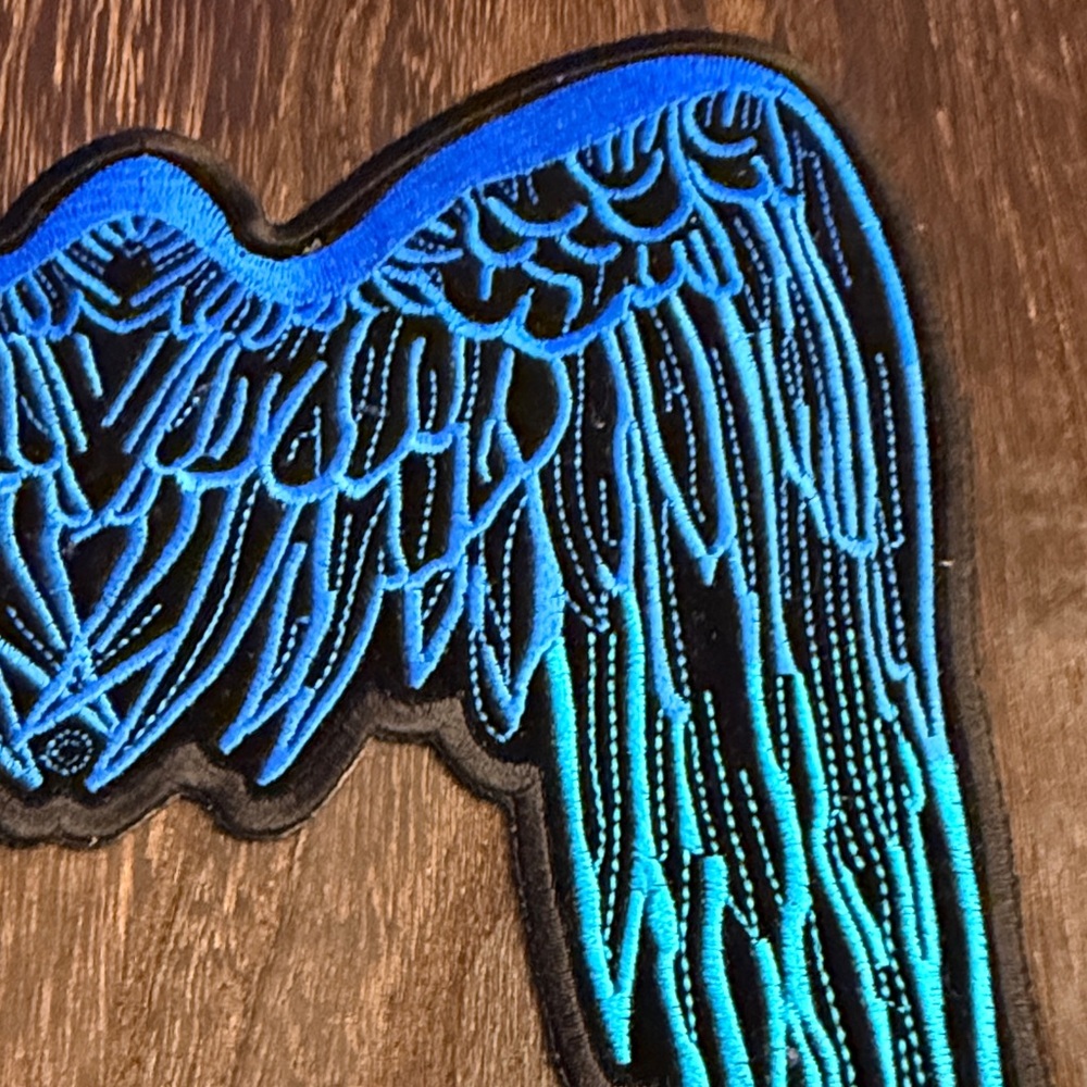 Patch Blue And Black Angel Wings Patch - image 3